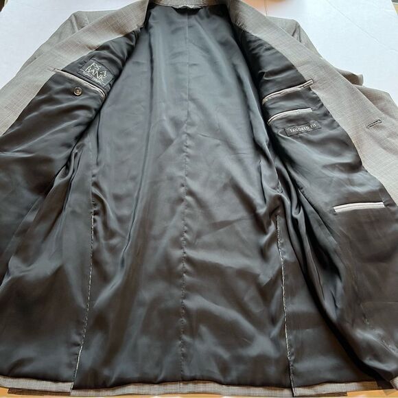 Jos A. Bank Men's Gray Wool Sport Coat Size 40L Light weight - Picture 6 of 13